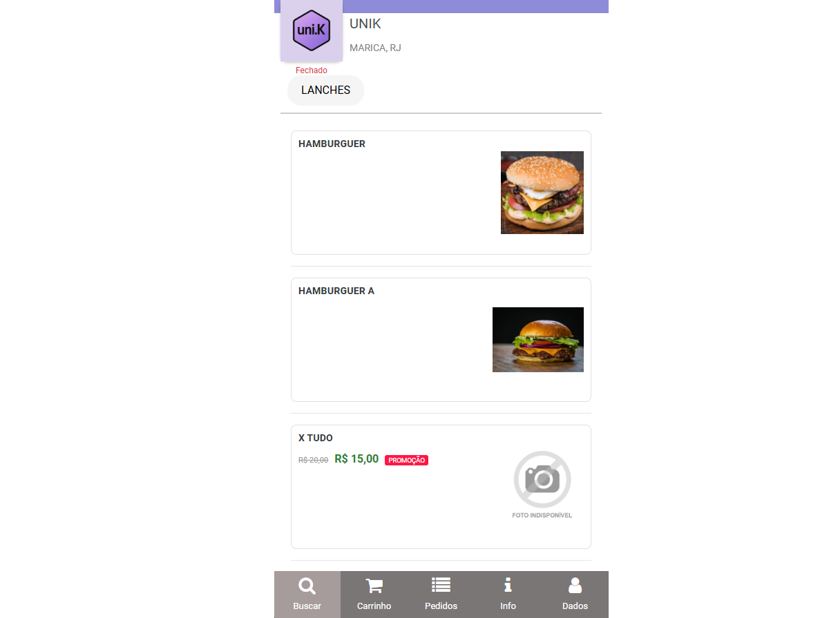 App mobile do Unik Tecnologia